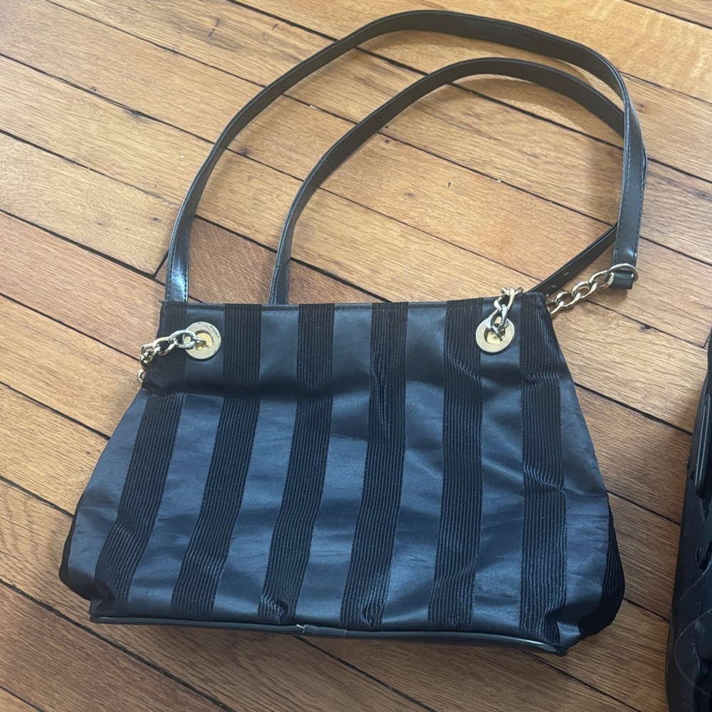 Tianni  Black Striped Women's Bag